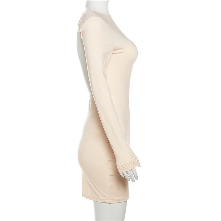 Fitted mini dress with open back - Malika