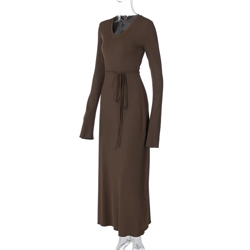 Knitted maxi dress with elegant look - Tula