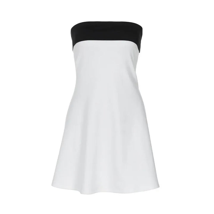 Monochrome Strapless Mini Dress - Kai