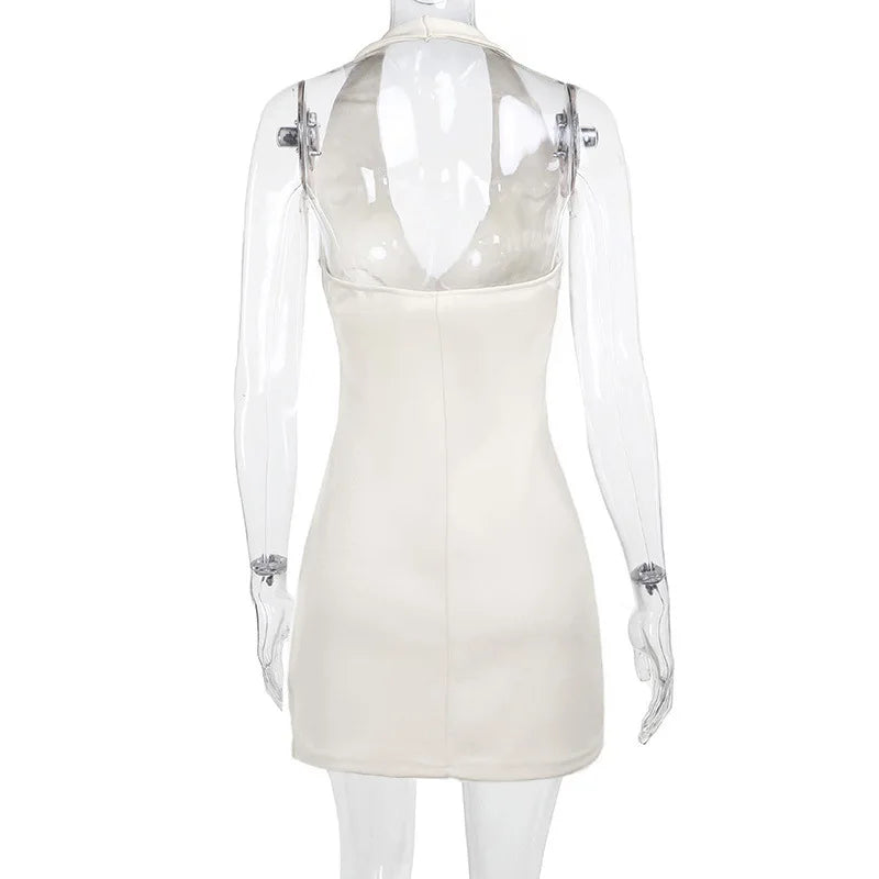 Mini Dress with Deep V Neckline - Madi