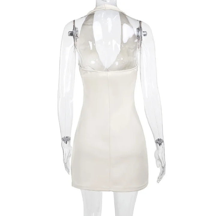 Mini Dress with Deep V Neckline - Madi