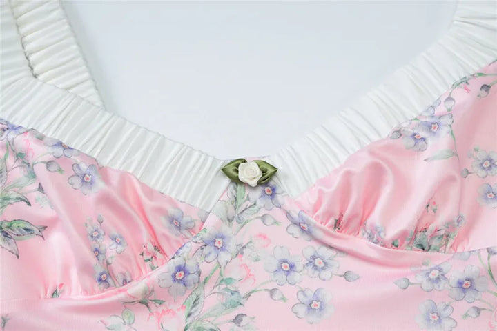 Floral Maxi Dress with Bow Detail - Cleo