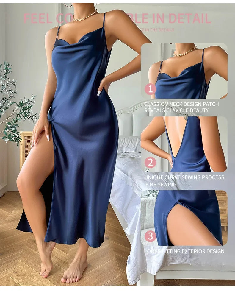 Light Satin Midi Dress - Anya