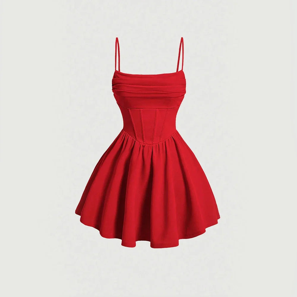 A-Line Ruffled Mini Dress - Antonella