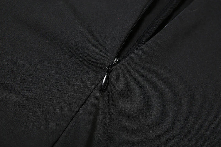 Fitted Jumpsuit with Shaping Fabric, Pedal Pushers, and Zipper Closure - Peyton