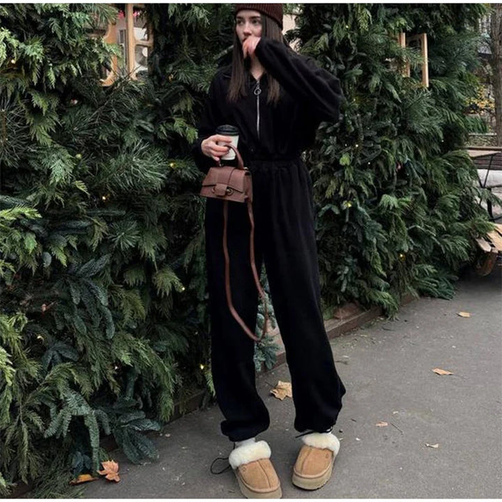 Winter Jumpsuit with Front Zipper - Frances
