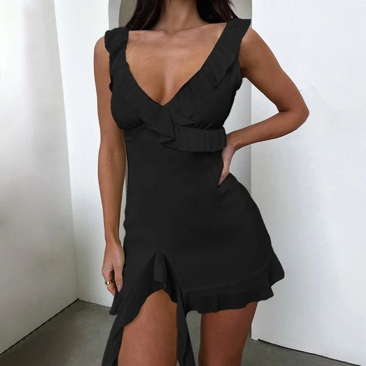 NID mini dress with ruffle detail - Leon