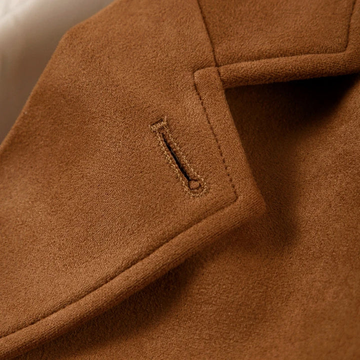 Suede Jacket with Button Details - Jale