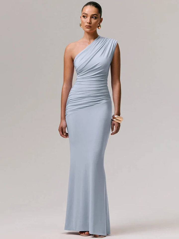 Elegant one-shoulder maxi dress - Jeska