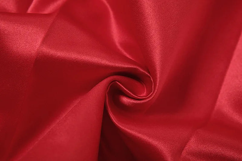 Strapless satin mini dress in A-line cut with back bow detail - Taisia