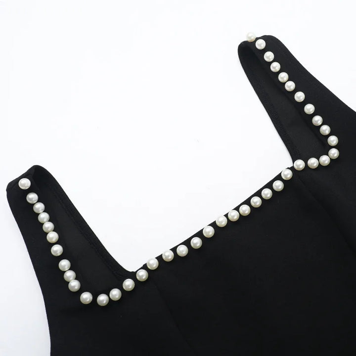 A-Line Mini Dress with Pearl Detail - Paris