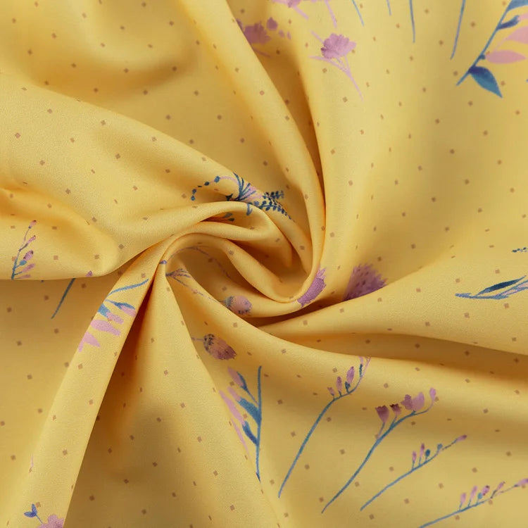 Maxi Satin Dress with Floral Print Detail - Baylee
