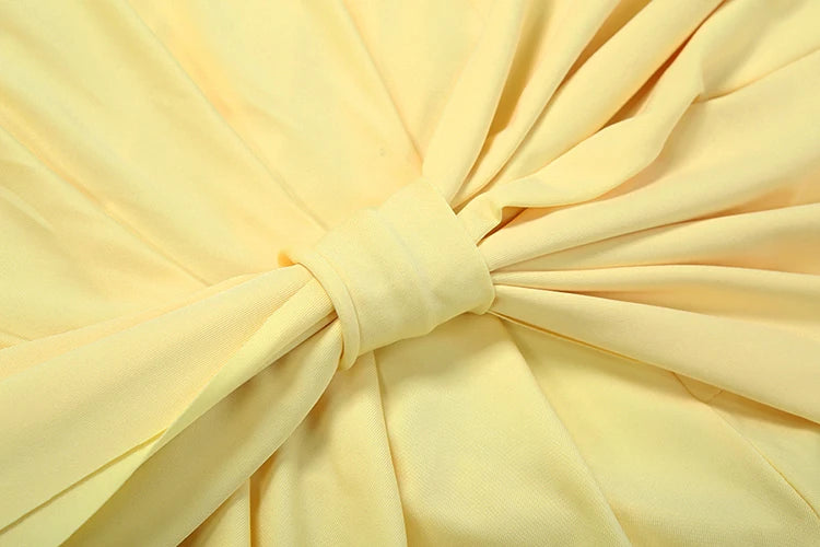 Satin Maxi Dress with V-Neck, Pleats, and Open Back - Shannon