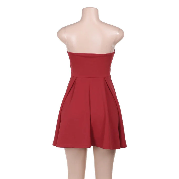 A-line Strapless Mini Dress - Livia