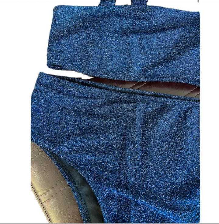 Glitter Bikini with High-Waist Bottom - Shirley
