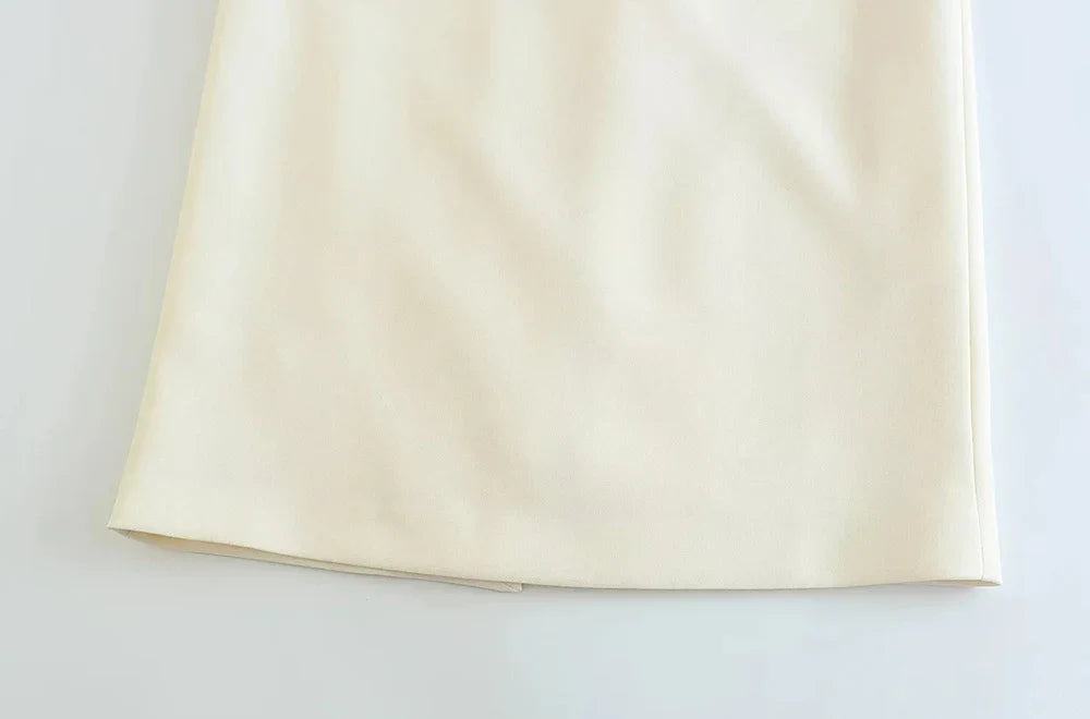 Strapless Midi Dress with Pleated Design - Emmy