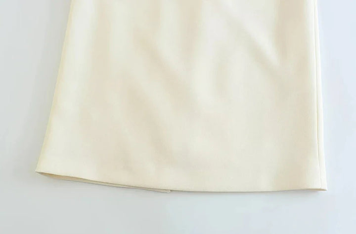 Strapless Midi Dress with Pleated Design - Emmy
