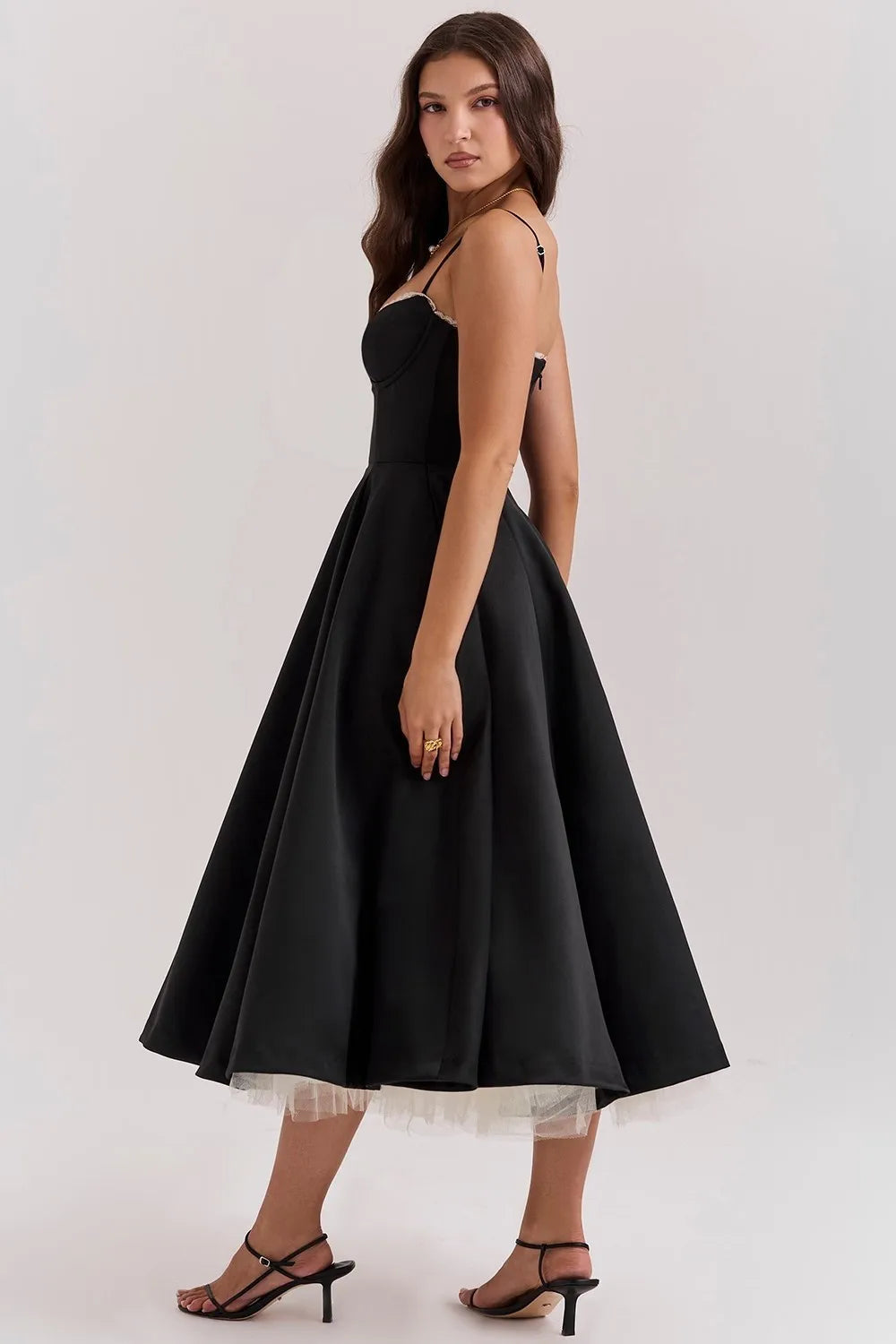 Midi Satin Dress - Adela