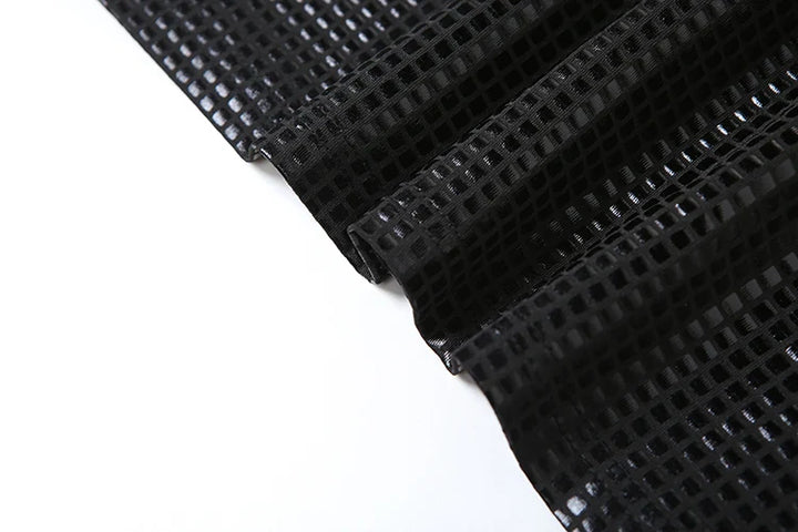 Maxi Strapless Dress with Sparkling Square Pattern - Melanie