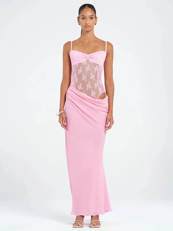 Maxi dress with lace decoration - Sherry