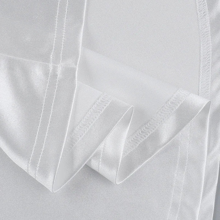 Satin mini dress with ruching and tie design on the straps - Celia