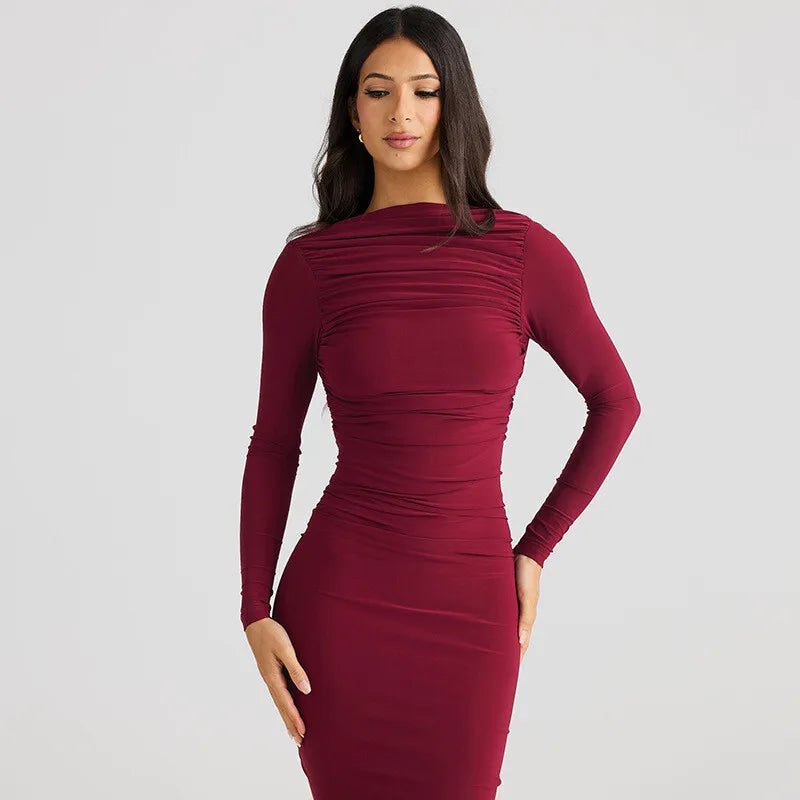 Fitted maxi dress with open back - Kiki