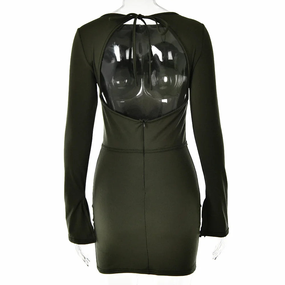 Fitted mini dress with corset design - MAZE