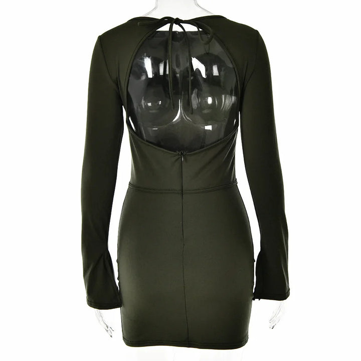 Fitted mini dress with corset design - MAZE