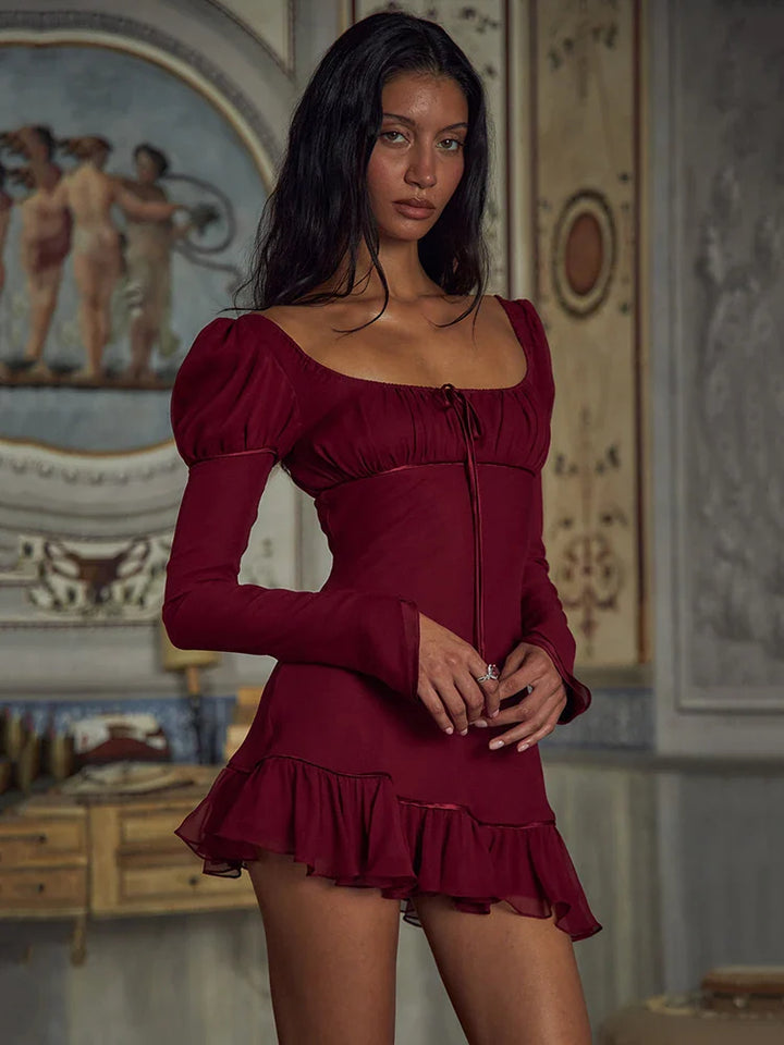 Mini dress with bobbin design - Tagel
