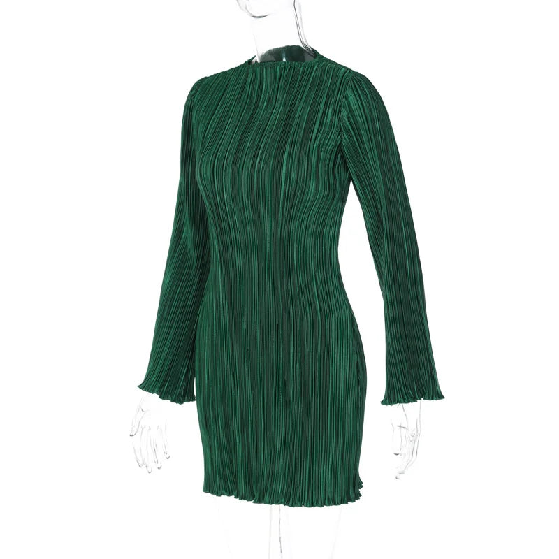 Shiny crepe mini dress - Wanda