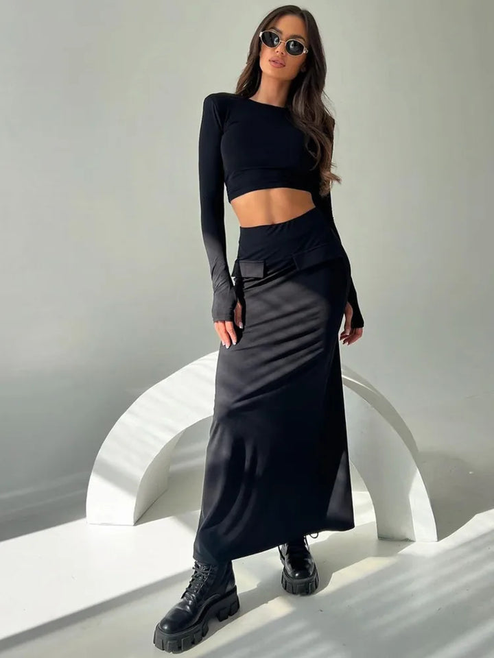 Two-piece set with top and maxi skirt - Buddy