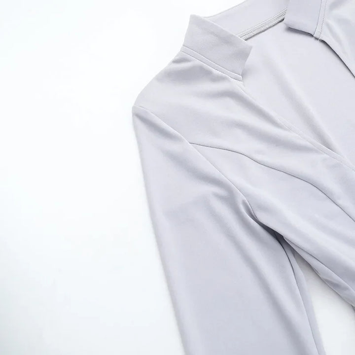 Tailored mini A-line dress with neckline design - Naomi