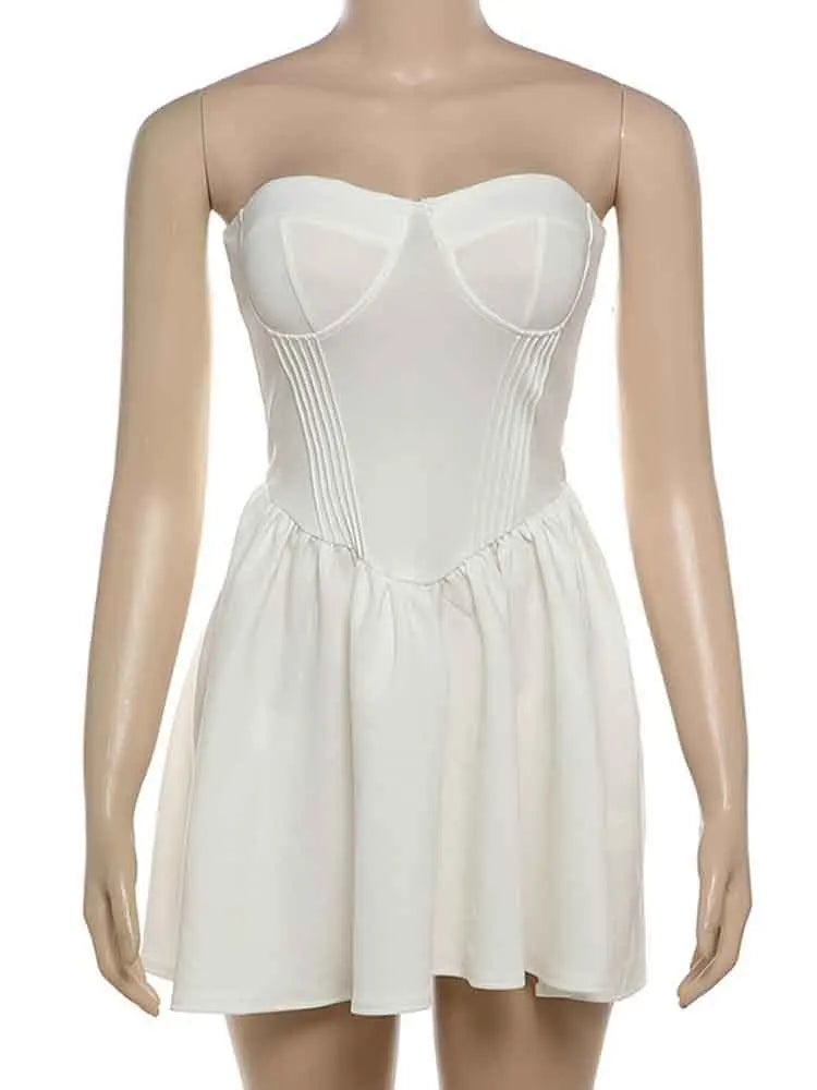 A-line strapless mini dress - Louisa