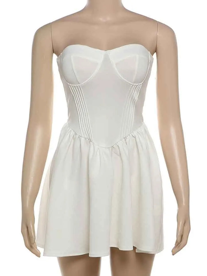 A-line strapless mini dress - Louisa