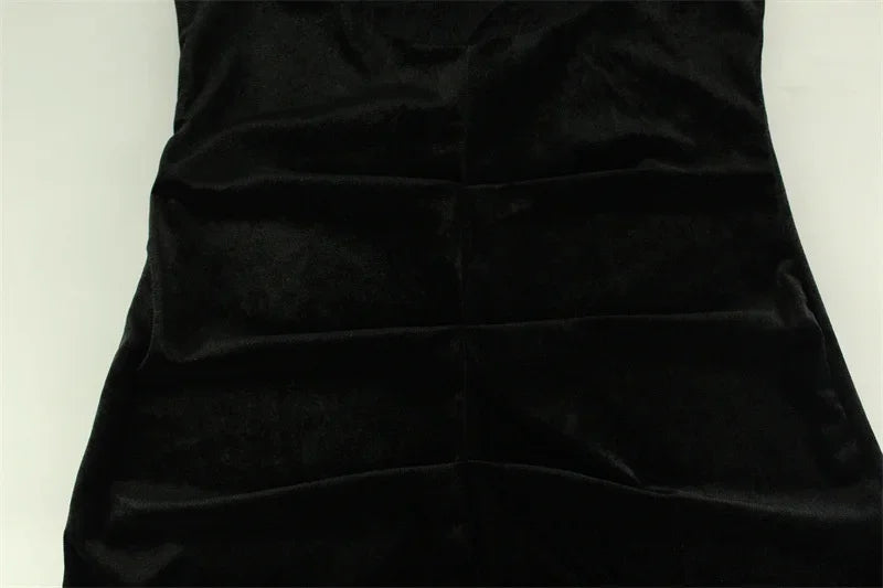 Velvet Golf Mini Dress with Lace Detail - Alaia