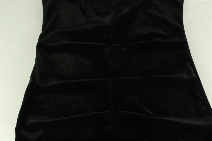 Velvet Golf Mini Dress with Lace Detail - Alaia