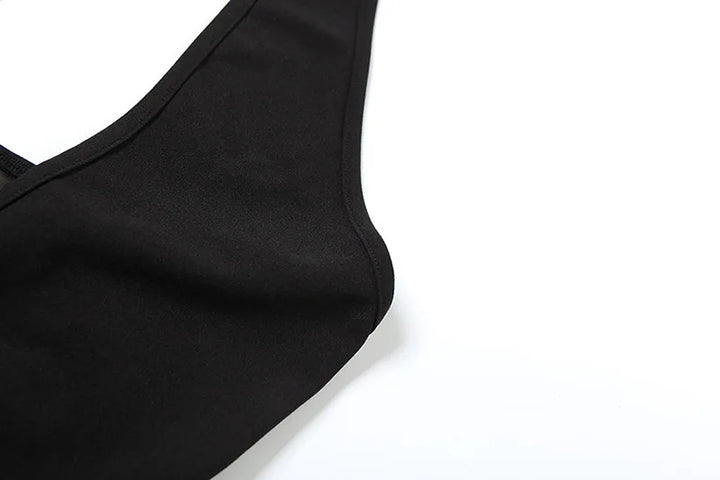 Fitted A-line Mini Dress with V-Neck Collar - Marlowe