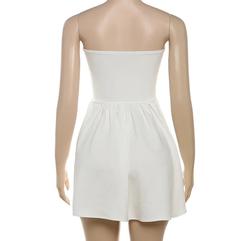 A-line strapless mini dress - Louisa