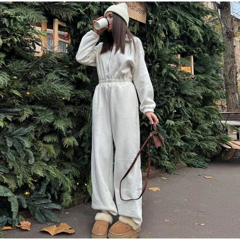 Winter Jumpsuit with Front Zipper - Frances