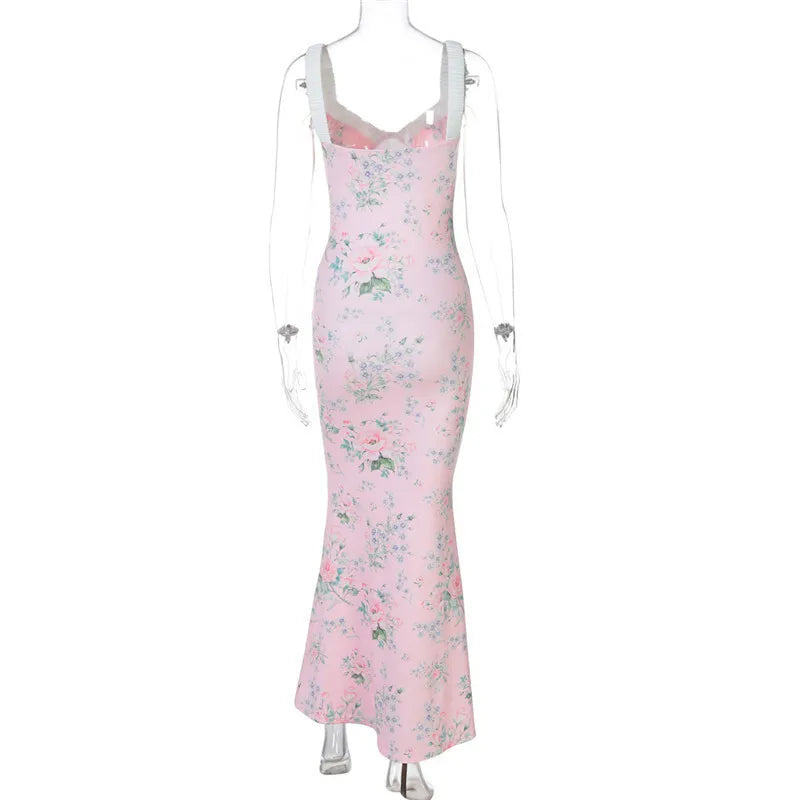 Floral Maxi Dress with Bow Detail - Cleo
