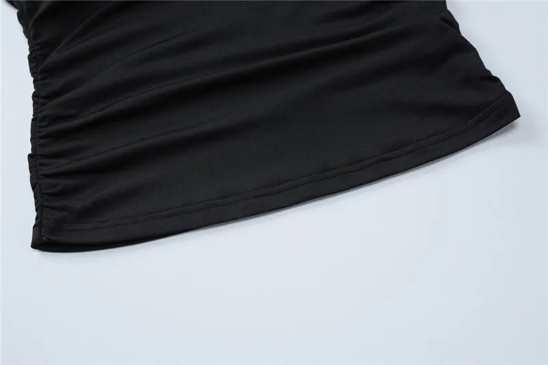 Fitted off-shoulder shirt with buckle decoration - Stace