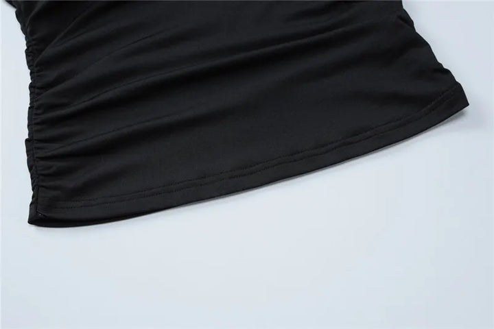 Fitted off-shoulder shirt with buckle decoration - Stace