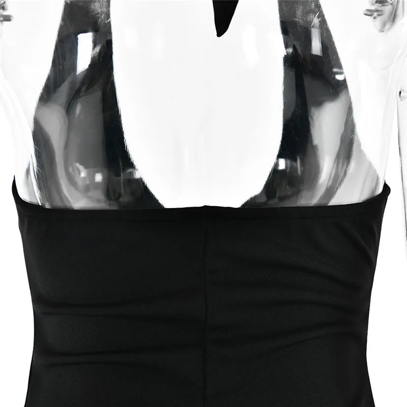 Luxury Maxi Dress with V-Neck, Deep Slit, and Open Back - Alicia
