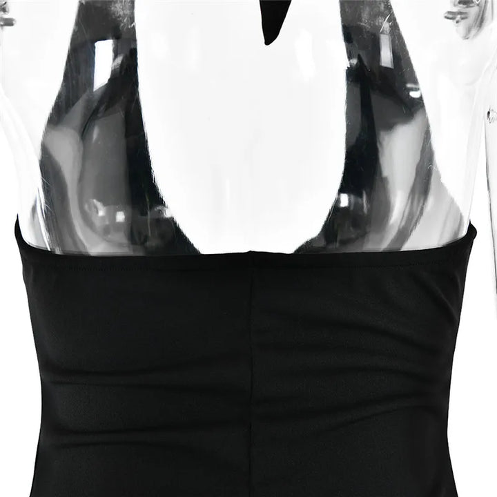 Luxury Maxi Dress with V-Neck, Deep Slit, and Open Back - Alicia