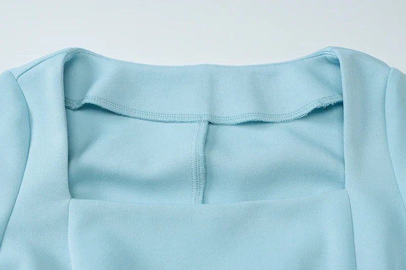 Tailored A-line mini dress with back tie waist and pocket detail - Yar