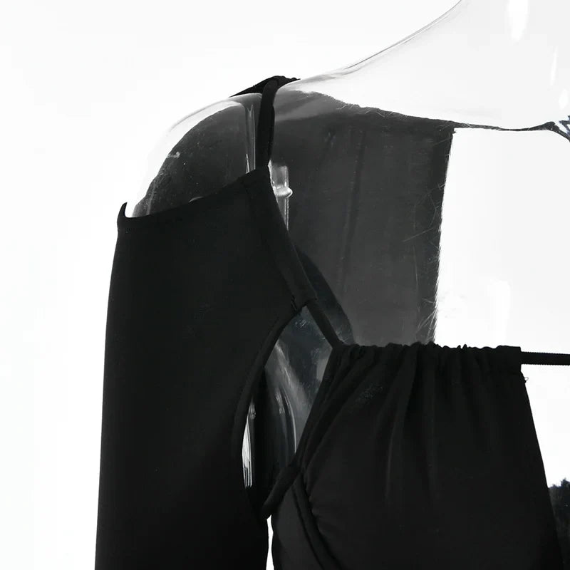 Mini dress with corset design and tie - KASIE