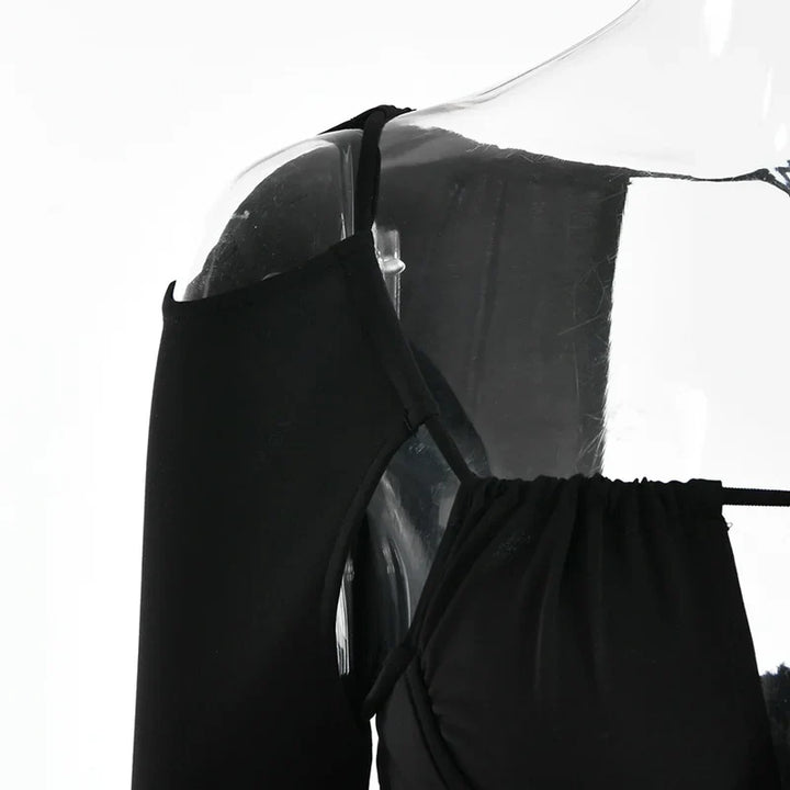 Mini dress with corset design and tie - KASIE