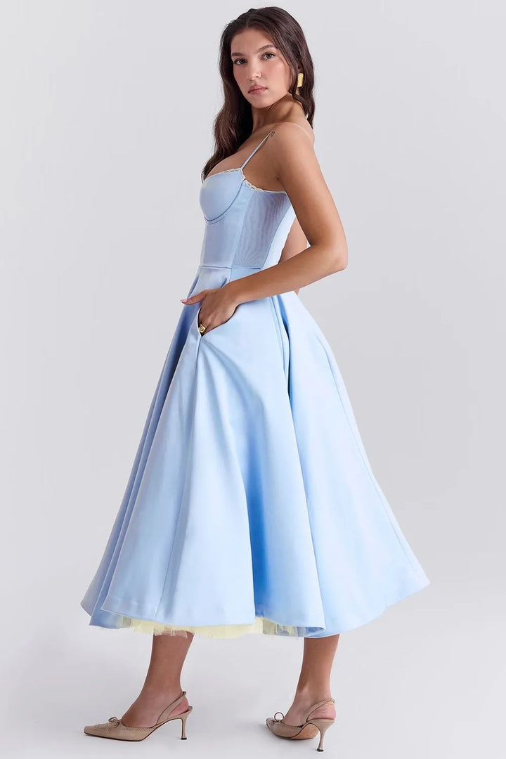 Midi Satin Dress - Adela