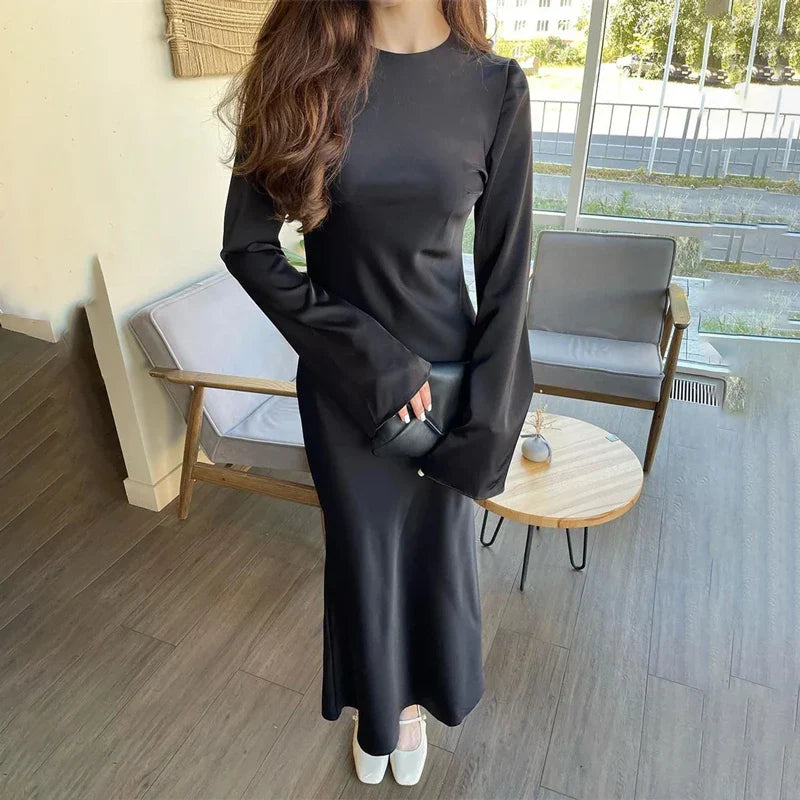 Satin maxi dress - Dekel