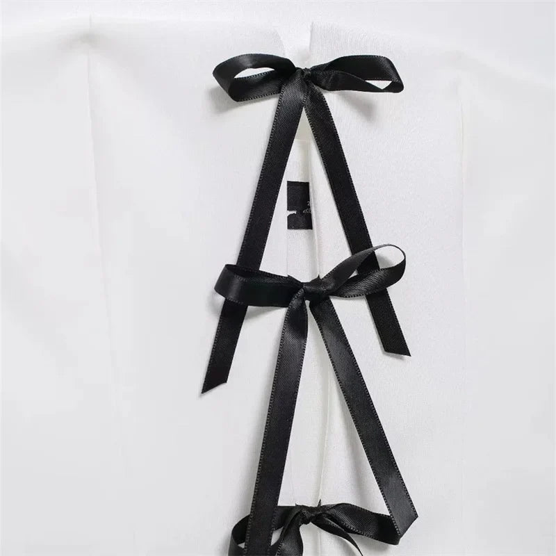 Strapless Top with Bow Detail - Millis